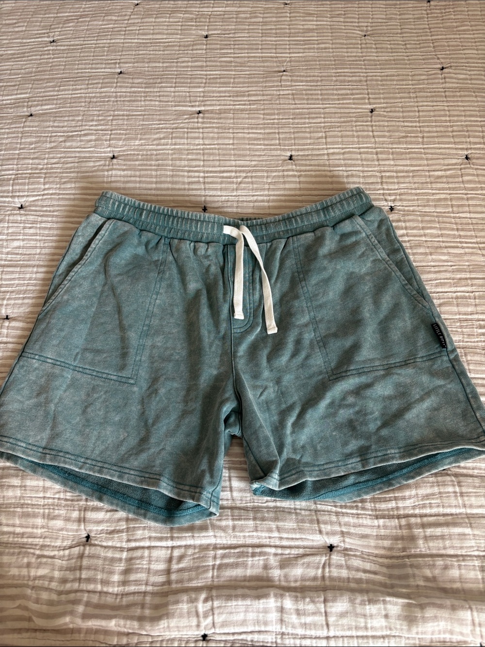 Little Bipsy Casual Drawstring Terry Shorts in Seafoam Green